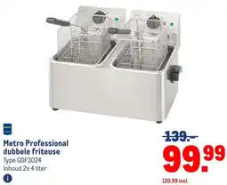 Makro Metro Professional dubbele friteuse aanbieding