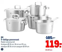 Makro BK 5-delige pannenset aanbieding