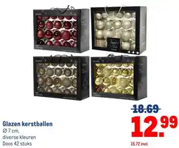 Makro Glazen kerstballen aanbieding