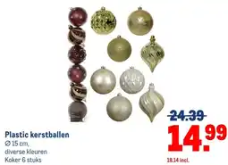 Makro Plastic kerstballen aanbieding