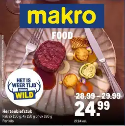 Makro Hertenbiefstuk aanbieding