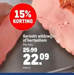 Makro Gerookt wildzwijn- of hertenham aanbieding