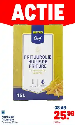 Makro Metro Chef frituurolie aanbieding