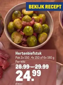 Makro Hertenbiefstuk aanbieding