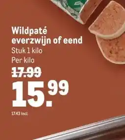 Makro Wildpaté everzwijn of eend aanbieding