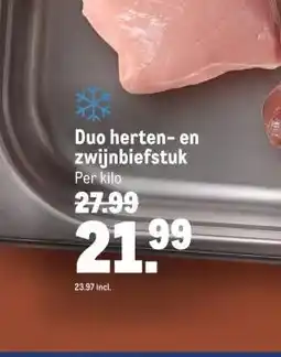 Makro Duo herten- en zwijnbiefstuk aanbieding
