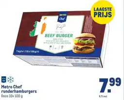 Makro Metro Chef runderhamburgers Doos aanbieding