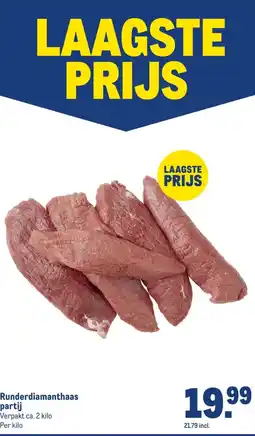 Makro Runderdiamanthaas partij aanbieding