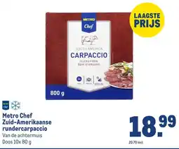 Makro Metro Chef Zuid-Amerikaanse rundercarpaccio aanbieding