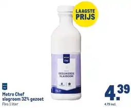 Makro Metro Chef slagroom 32% gezoet aanbieding