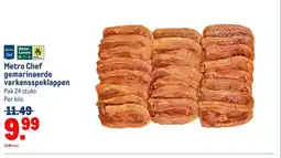Makro Metro Chef gemarineerde varkensspeklappen aanbieding