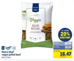 Makro Metro Chef vegan pulled beef aanbieding