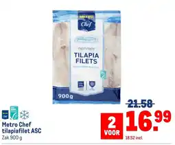 Makro Metro Chef tilapiafilet ASC aanbieding