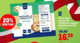 Makro Metro Chef mozzarella fiordilatte snippers Napolitaanse stijl aanbieding