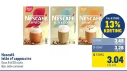 Makro Nescafé latte of cappuccino aanbieding