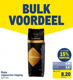 Makro Rioba cappuccino-topping aanbieding