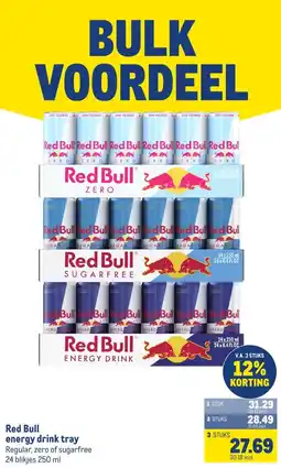 Makro Red Bull energy drink tray aanbieding