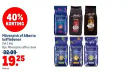 Makro Mövenpick of Alberto koffiebonen aanbieding