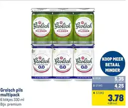 Makro Grolsch pils multipack aanbieding