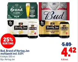 Makro Bud, Brand of Hertog Jan multipack incl. 0.0% aanbieding