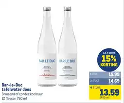 Makro Bar-le-Duc tafelwater doos aanbieding