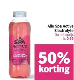 Albert Heijn Alle Spa Active Electrolyte aanbieding