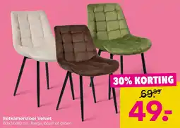 Xenos Eetkamerstoel Velvet aanbieding