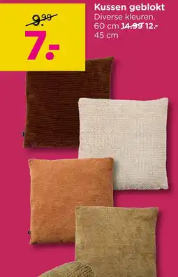 Xenos Kussen geblokt aanbieding