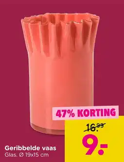 Xenos Geribbelde vaas aanbieding