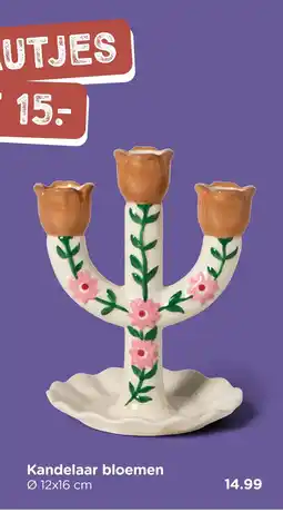 Xenos Kandelaar bloemen aanbieding