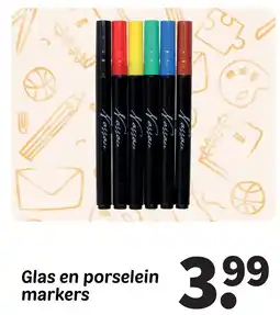Wibra Glas en porselein markers aanbieding
