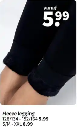 Wibra Fleece legging aanbieding