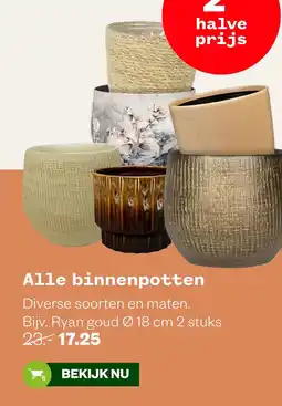 Welkoop Alle binnenpotten Diverse soorten en maten. aanbieding