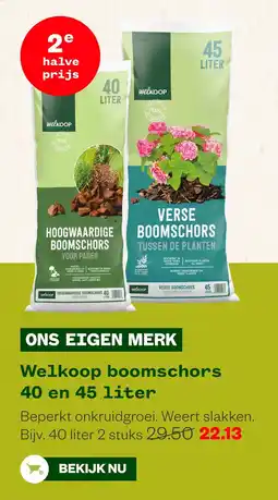 Welkoop Welkoop boomschors 40 en 45 liter aanbieding