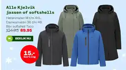 Welkoop Alle Kjelvik jassen of softshells aanbieding