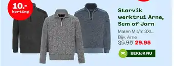Welkoop Størvik werktrui Arne, Sem of Jorn aanbieding