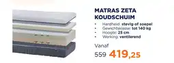 TotaalBED Matras Zeta koudschuim | 70 x 200 cm | Soepel aanbieding