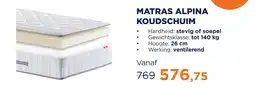 TotaalBED Matras Alpina koudschuim | 80 x 200 cm | Soepel aanbieding