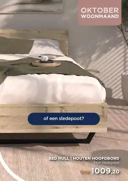 TotaalBED Bed Hull | houten hoofdbord | 140 x 200 cm | Slede poten aanbieding
