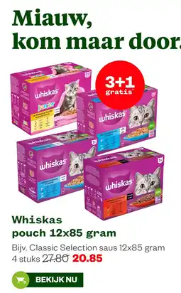 Welkoop Whiskas pouch 12x85 gram aanbieding