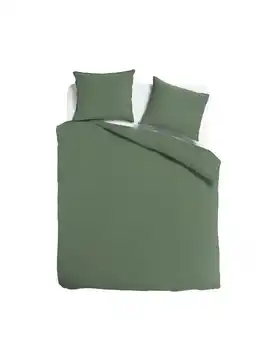 TotaalBED Dekbedovertrek Noa Olijfgroen | 260 x 200/220 cm aanbieding