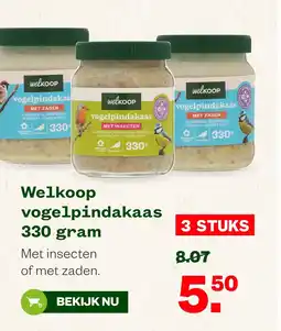 Welkoop Welkoop vogelpindakaas 330 gram aanbieding