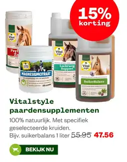 Welkoop Vitalstyle paardensupplementen aanbieding