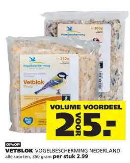 Ranzijn VETBLOK VOGELBESCHERMING NEDERLAND aanbieding