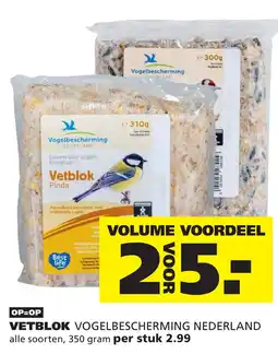 Ranzijn VETBLOK VOGELBESCHERMING NEDERLAND aanbieding