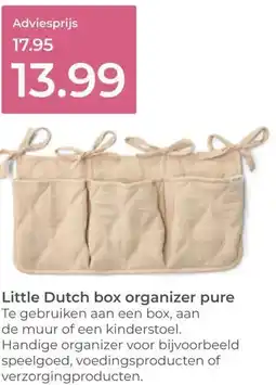 Prenatal Little Dutch box organizer pure aanbieding