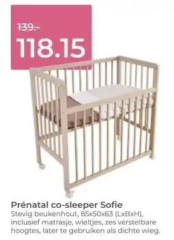 Prenatal Prénatal co-sleeper Sofie aanbieding