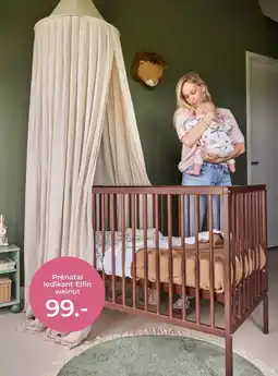 Prenatal Prénatal ledikant Elfin walnut aanbieding