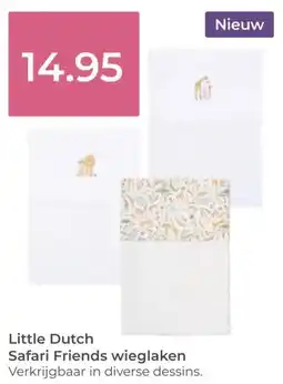 Prenatal Little Dutch Safari Friends wieglaken aanbieding