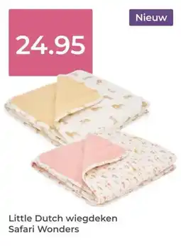 Prenatal Little Dutch wiegdeken Safari Wonders aanbieding